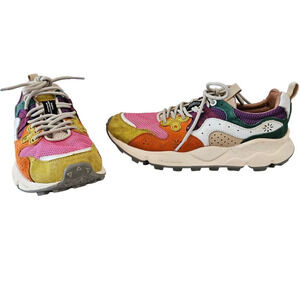Flower Mountain Yamano 3 Multicolored Sneaker Fuxia 7.5 Suede $230 EU 40 UK 6.5